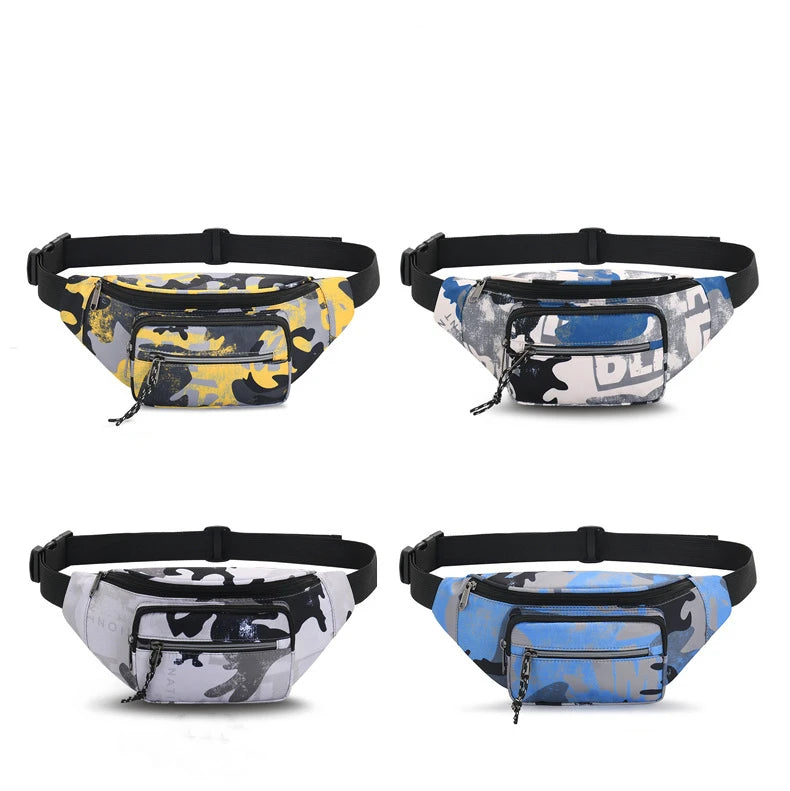 Fashion Camouflage Outdoor Casual Mens Messenger Bag Fanny Pack Waterproof Large Capacity Chest Waist Bag