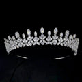 Echsio Drop Shipping Wedding Tiara Classic Fashion Design Bridal Hair Accessory Women Cubic Zircon Crown BC4965 Corona Princesa