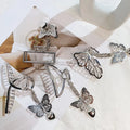 2021 New Goth Silver Metal Butterfly Love Heart Long Tassel Chain Hair Clip Hairpin for Women Hair Claw Hair Accessories