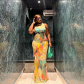 Summer Women Clothing Ladies Fashion Sleeveless One Piece Bodycon Dresses Tube Tie Dye Temperament Slim Hips Women's Dress