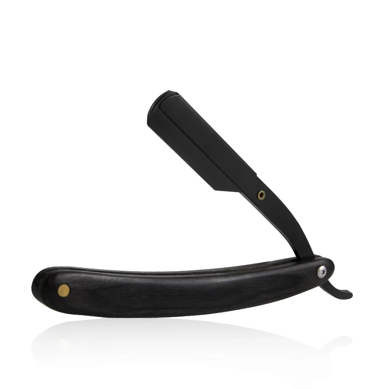 NEW Trends Wood Handle Barber Razor Reusable Single Blade Feature Professional Salon Barber New Design Straight razor