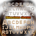 New Trend Alphabet Designer Rhinestone Charms Luxury Accessory Custom Wholesale Letter Metal Charms