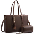 LOVEVOOK Wholesale Fashion School Shoulder Bags Work Business Travel 15.6 17in Laptop Tote Bag Women Briefcase 2pcs Handbags Set