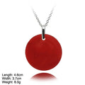 Fashion 925 Bail Clasp Solid Silver Disc Pendant Jewelry Round Shape Onyx Black Agate Custom Stone Charms Pendants