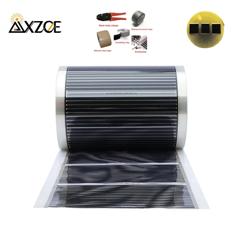 Flexible Eco-Friendly Black Graphene Far Infrared Carbon Underfloor Heating System NTC Sensor WiFi Thermostat Easy Installation