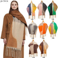Landfond Accessory 2023 New Style Thick Shawl Winter Loop Yarn Jacquard Geometric Scarf