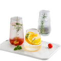 Cute Reusable Borosilicate Collins Glass Stemmed Machine Highball Cups Bohemian Style 460/530ml Capacity Dishwasher Safe for