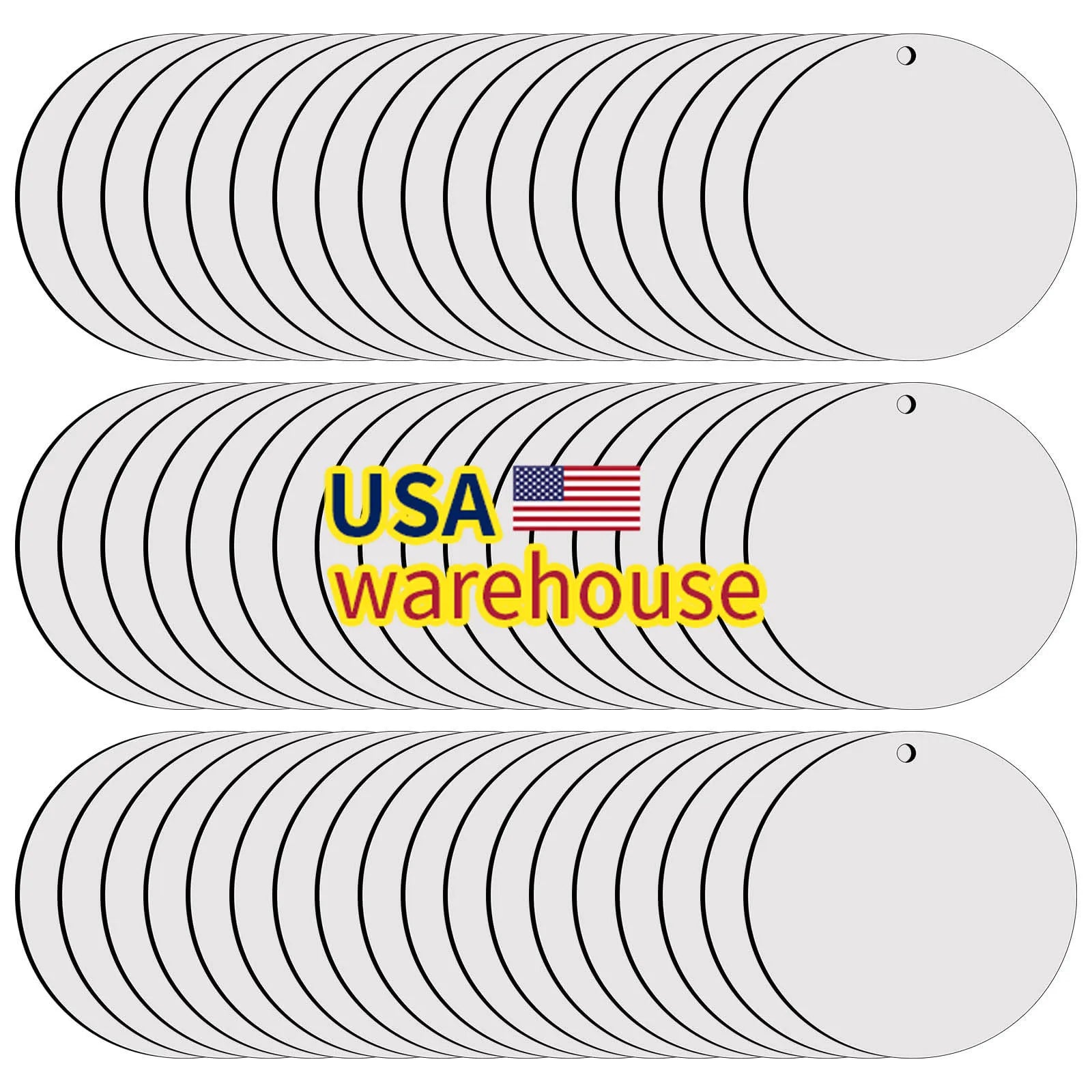 Sublimation Ornaments Blanks Round MDF Double Side Sublimation Blanks Ornaments Christmas Products Bulk Sublimation Blanks
