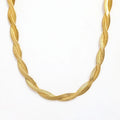 Joolim Jewelry 18K Gold Plated Twisted Snake Chain Necklace Stainless Steel Necklace Trendy Jewelry