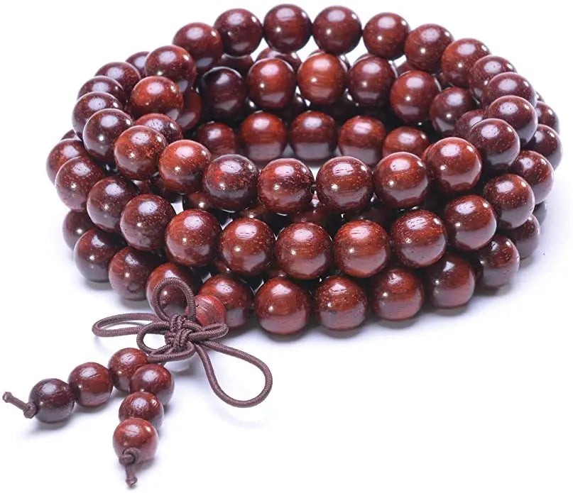 Fashion Sandalwood  with 108 Prayer Beads Natural Wood 8mm Beads Bracelet for Women