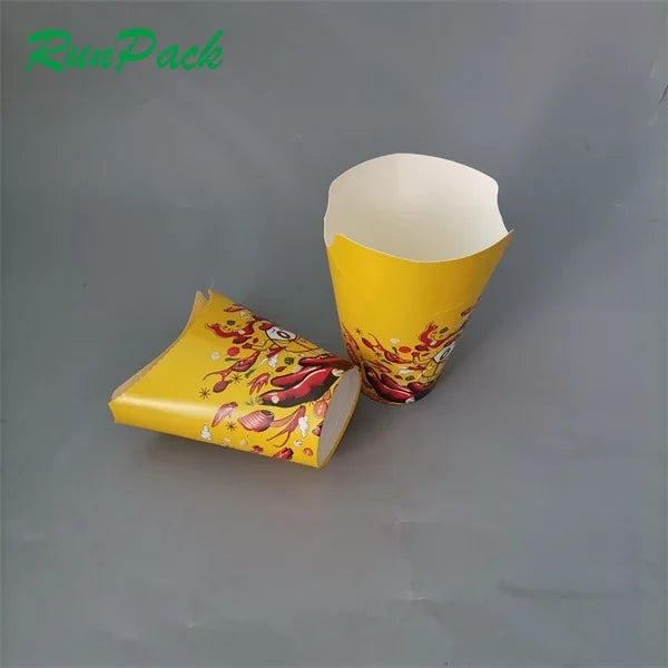 Free Sample Tray Cartons Custom Logo Glossy Matt Lamination for Popcorn Corn Dogs Hot Dogs Hamburger Waffle Strips for Sugars