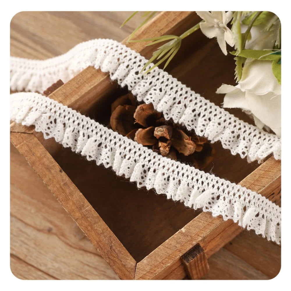 Fashion Design Stretch Trimming Embroidery 90% Cotton 10% Spandex Crochet Lace Trim for Clothing