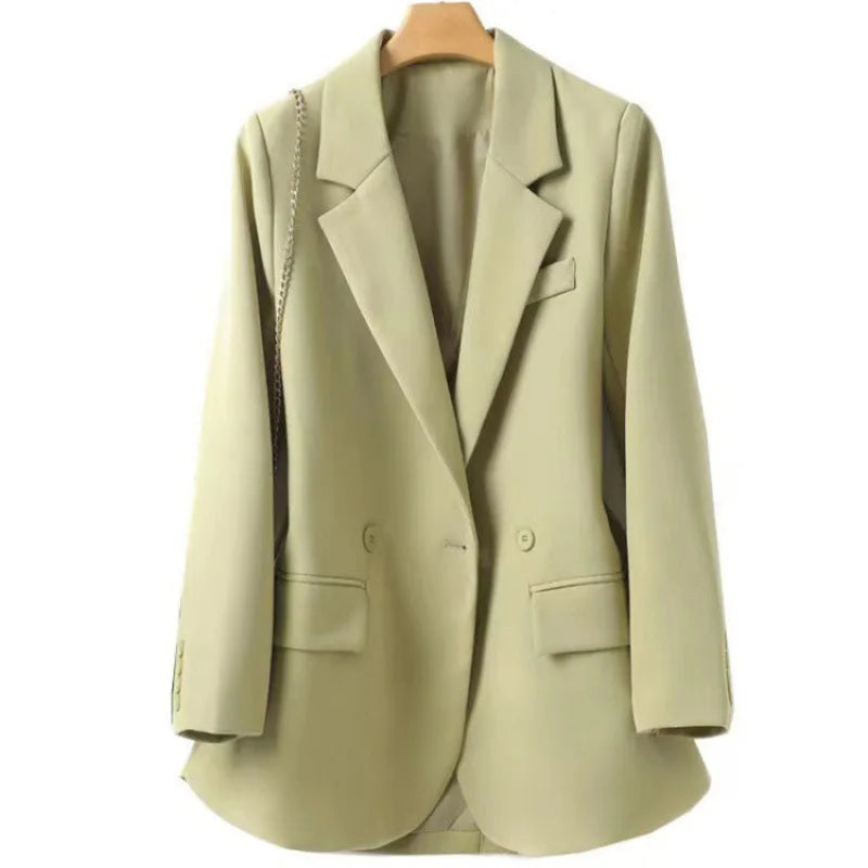 S-XL Wide Cut Suit Jacket Spring and Autumn Korean Version Loose and Luxurious Small Suit Jacket Blazer