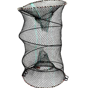 Commercial 30*60cm HDPE Black Floating Fish Cage Trap Spring Fishing Lobster & Crab Cage for Aquaculture