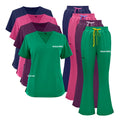 2025 New Arrival Polyester72% Rayon21% Spandex7% Wholesale Short Sleeve Top Jogger Pants Nurses Dress Uniform Sets