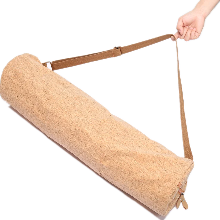 Custom Logo Printed Eco-friendly Large Cork Yoga Mat Bag
