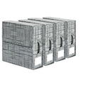 MESOROCK SheetCube Bed Sheet Set Organizer 4 Pack Foldable Storage Box Linen Closet Organizer for Bedding Clothes Blankets