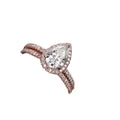 Ruyi Custom Jewelry 3ct Pear Cut Lab Grown Diamond Ring Set in 18K  Gold for Wedding Engagement Real & Created