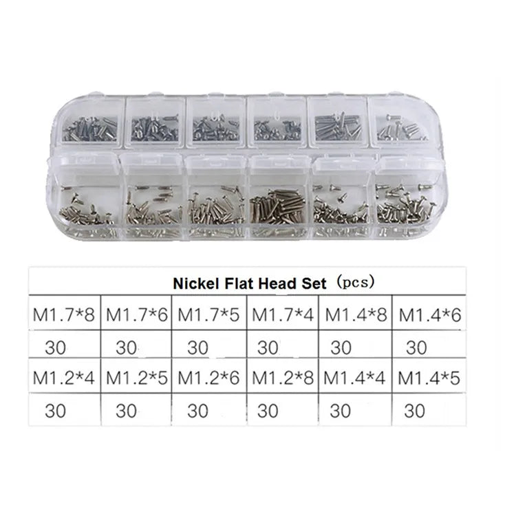 Stainless Steel M0.6 Pc Hex Micro Screws Laptop Box Screw Kit Set for Computer