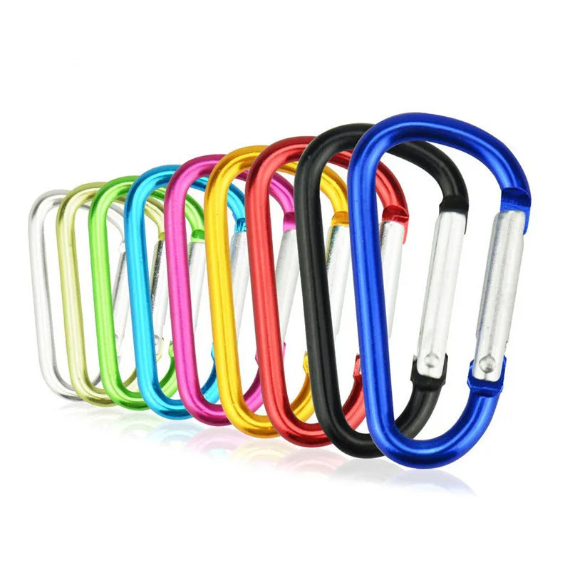 High Quality Factory Supply Cheap 50mm Aluminium Custom logo Carabiner Clip