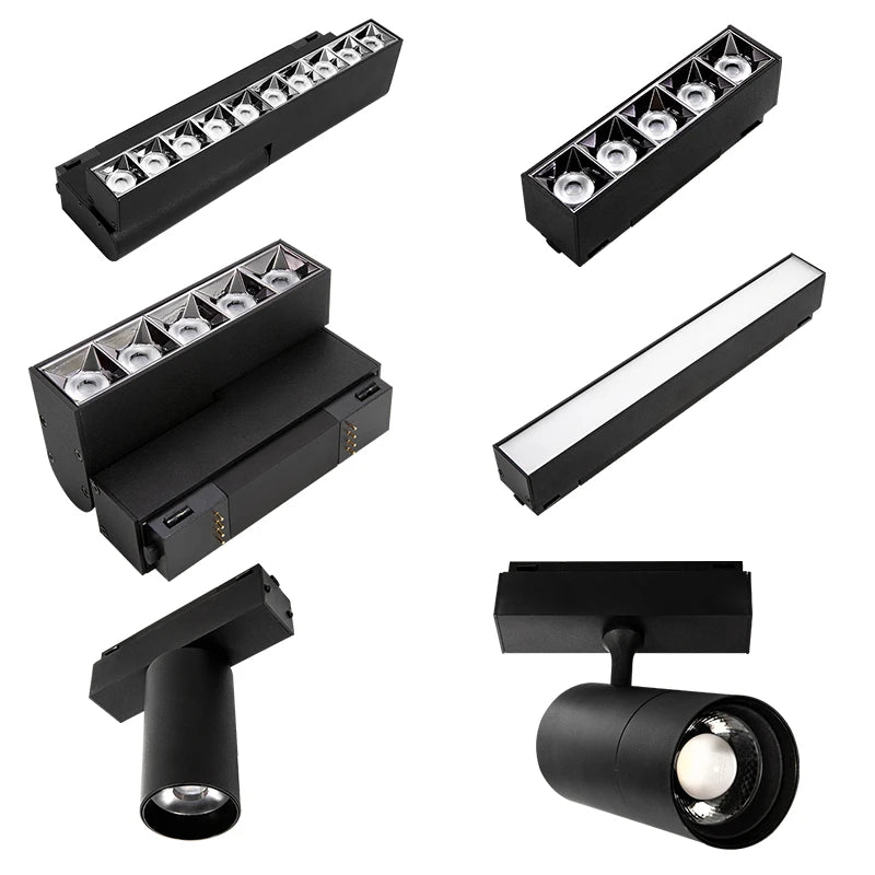 Track Light 24 Voltage Lighting System LED Light Black White Home Projects Usage