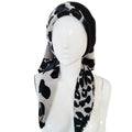 Leopard Style Girls Fashion Head Scarf Women Breathable Tichel Scarf Fashion Prints Jersey Hijab