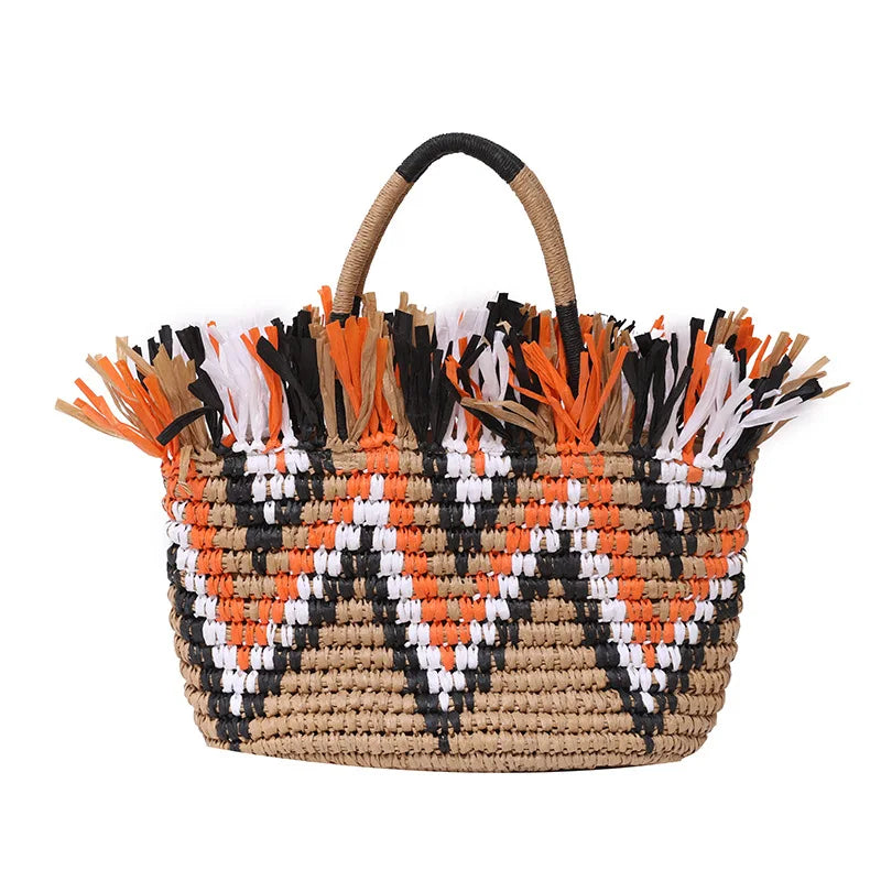 Wholesale Straw Supplier Summer Beach Bag  Handbag Large Capacity Straw Tote Bag Straw Bags Women