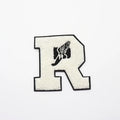Discount Price Gold Sequin Edge Letter Chenille Clothing Patch Embroidered Greek Letter Lace Decoration Fabric Main Material