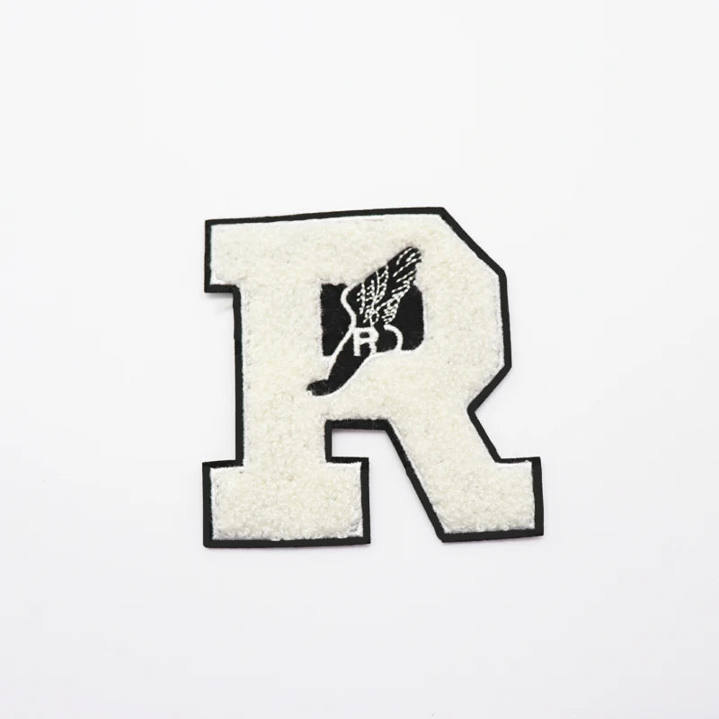 Discount Price Gold Sequin Edge Letter Chenille Clothing Patch Embroidered Greek Letter Lace Decoration Fabric Main Material