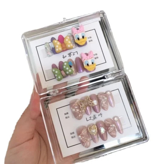 Empty Press on Nail Boxes Press on Nail Packaging Box Glitters100*75*18/21/25/31/35/45mm