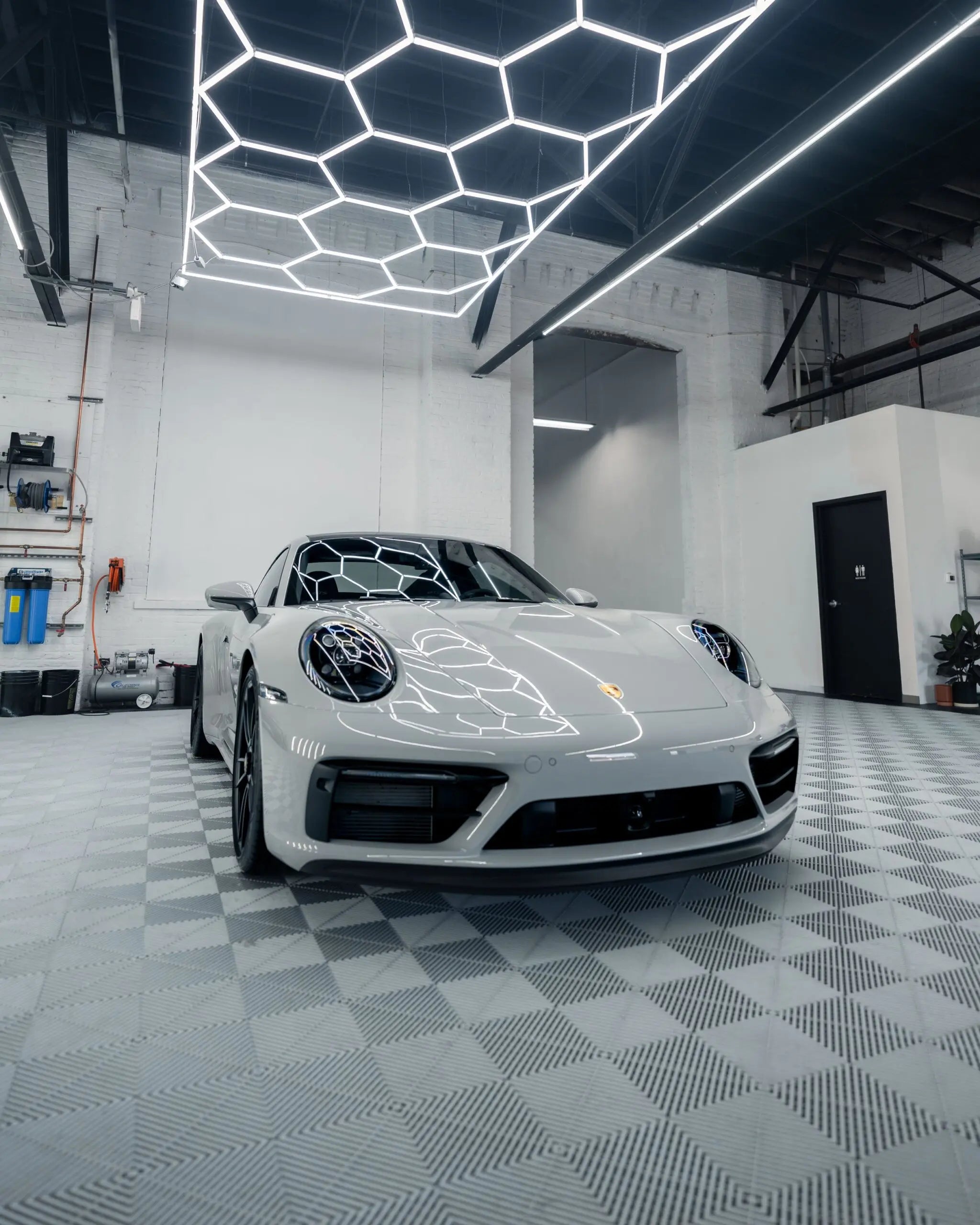 Led Hexagon Honeycomb Detailing Hexagonal Garage Lights Honeycomb Lamp Barbershop Led Lights Detailing Showroom Barbershop