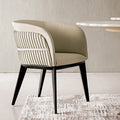 Modern Luxury Armrest Dining Chair Designer Leather Dining Chair