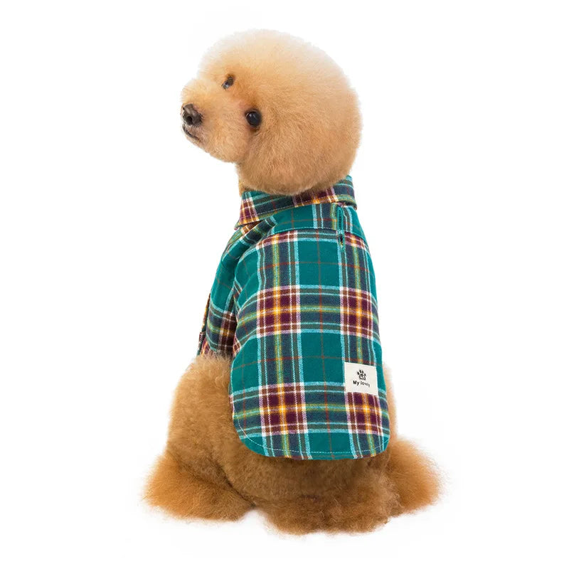 Pet Accessories Striped Pet Clothing Summer Dog Clothes Spring Dog Jackets Checked Fabric Pet Apparel Dog Accessories