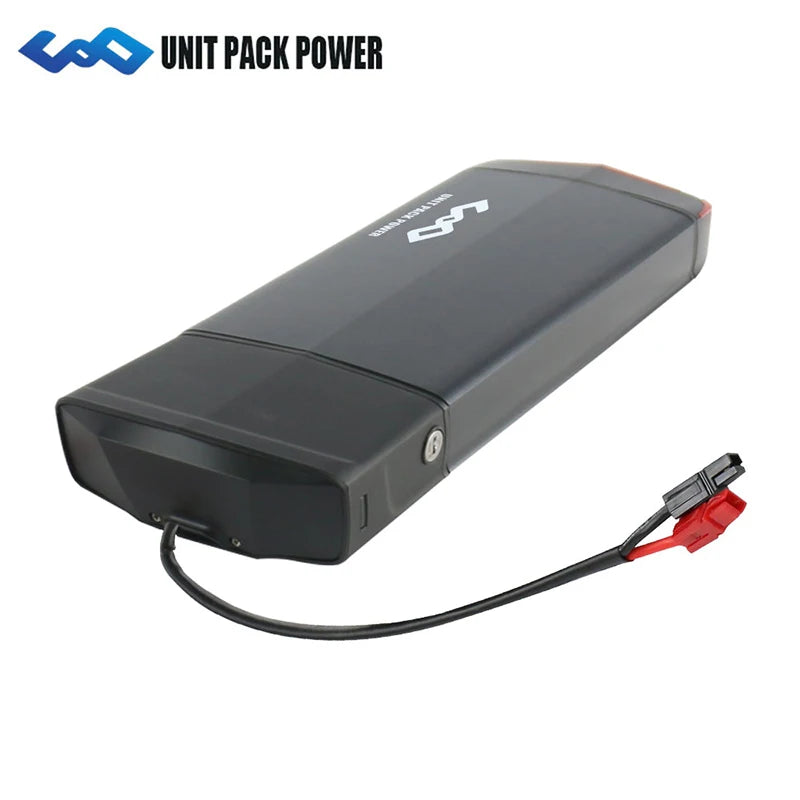 EU Warehouse Black Rear Rack 36v 13ah Rear Rack Bike Battery for 250w 350w 500w Motor Food Delivery Vehicles