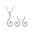 RINNTIN SS124 Unique Design New Arrival 925 Sterling Silver Cubic Zircon Accessories Women Necklaces Jewelry Sets