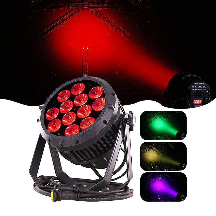 12*20W Wedding Led Stage Wall Beam Wash Light RGBW Dj Perform 6in1 Waterproof Flat Par Light