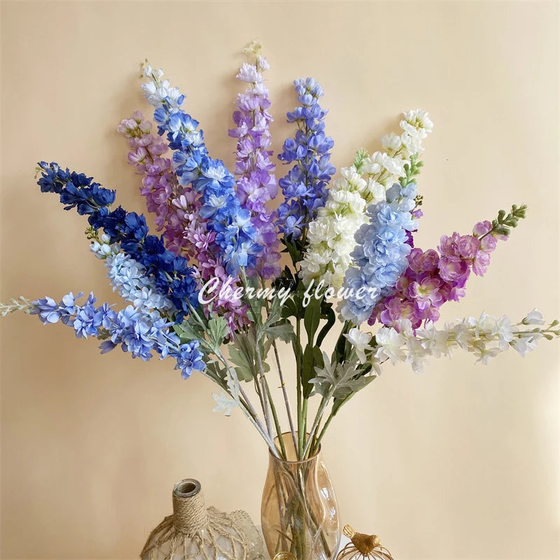 Best Selling Large Artificial Delphinium Flower for Wedding Arrange Flowers