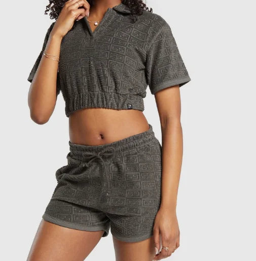 High-quality Women's Slim-fit Casual Top and Shorts Set 2 Piece Outfits