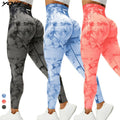 YOKE Gym Fitness Yoga Wear Workout High Waist Scrunch Yoga Pants Leggings for Women Butt Lift Seamless Tie Dye