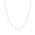 925 Sterling Silver 45cm Chain Link Necklaces Round Beads Necklace for Women Fashion Jewelry Link Necklace