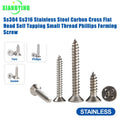 Ss304 Ss316 Stainless Steel Carbon Cross Flat Head Self Tapping Small Thread Phillips Forming Screw