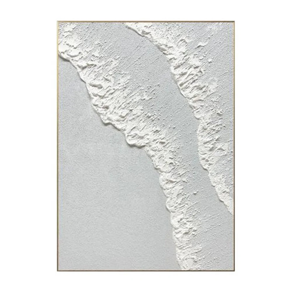 Customized Large Handmade White Wall Art Decor Natural Modern Canvas Painting