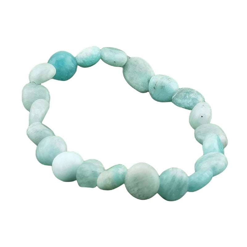 Promotional Geometric Irregular Tumble Natural Gemstone Infinity Stretch Bracelet for Women Men Luxury Precious Stone Bangle