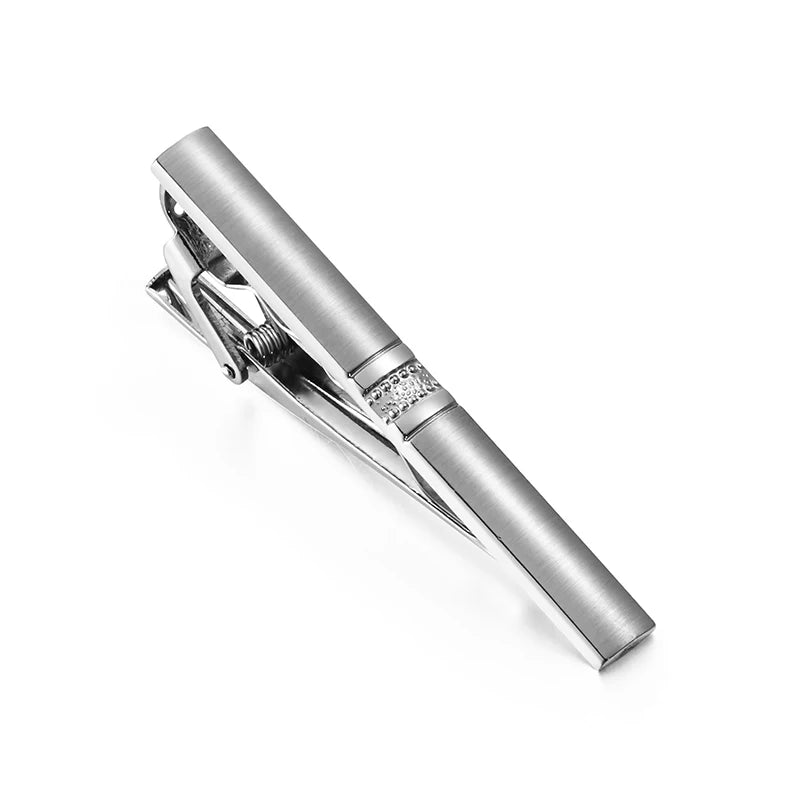 Daili Wholesale Classic Style Brass Tie Clip High Quality DIY Men's Tie Bar Chrome Plated Necktie Pin for Wedding & Engagement