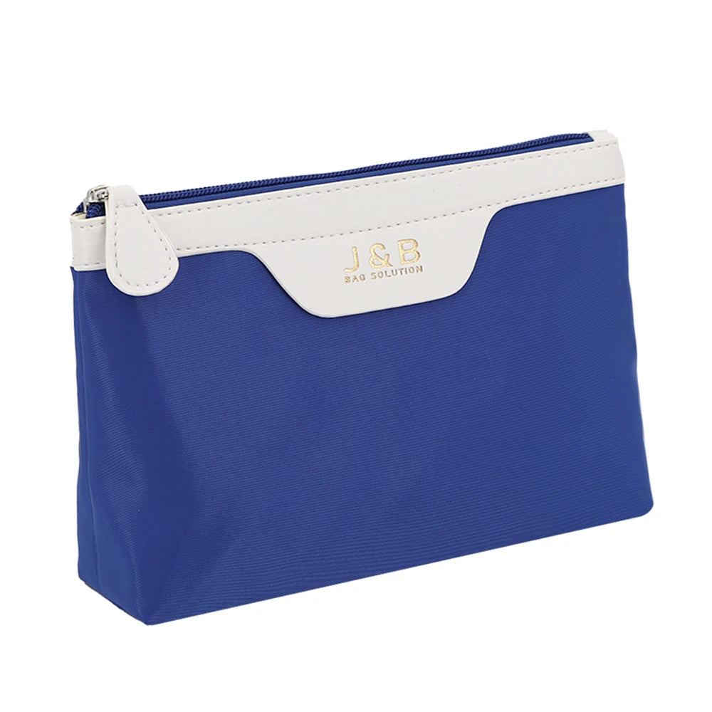 Embossed Logo Custom Nylon Fabric Toiletry Makeup Zipper Clutch Bag Travel Cosmetic Gift Pouch Bag Supplier OEM
