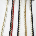 Braided Lace Ribbon Garment Accessories Polyester Cotton Glitter Webbing Ribbon