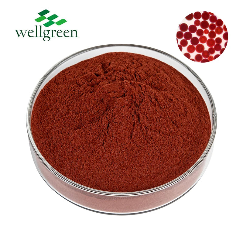 Bulk Wellgreen Astaxanthin Powder 1%-10% High Quality Extract ISO/KOSHER/HALAL Certified for Health Care Products