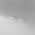 S925 Sterling Silver Stud Earrings Female Zircon Diamond Moissanite Earrings Smile Sweet Curve Earrings Women