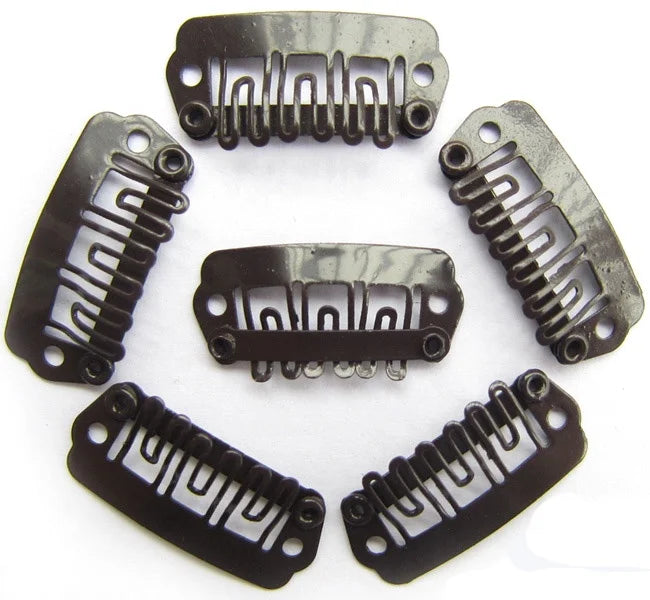 24mm 1000pcs Wig Hair Clips Tool Metal Snap Clips U Shape Clips for Hair Extensions