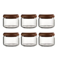 300ml Kitchen Spice Bottle Food Container Sealed Glass Jar with Acacia Wood Lid